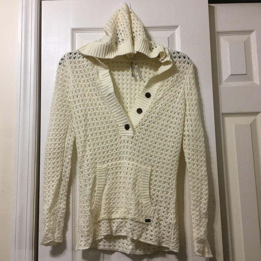 O’Neill White Hoodie Sweater, Medium